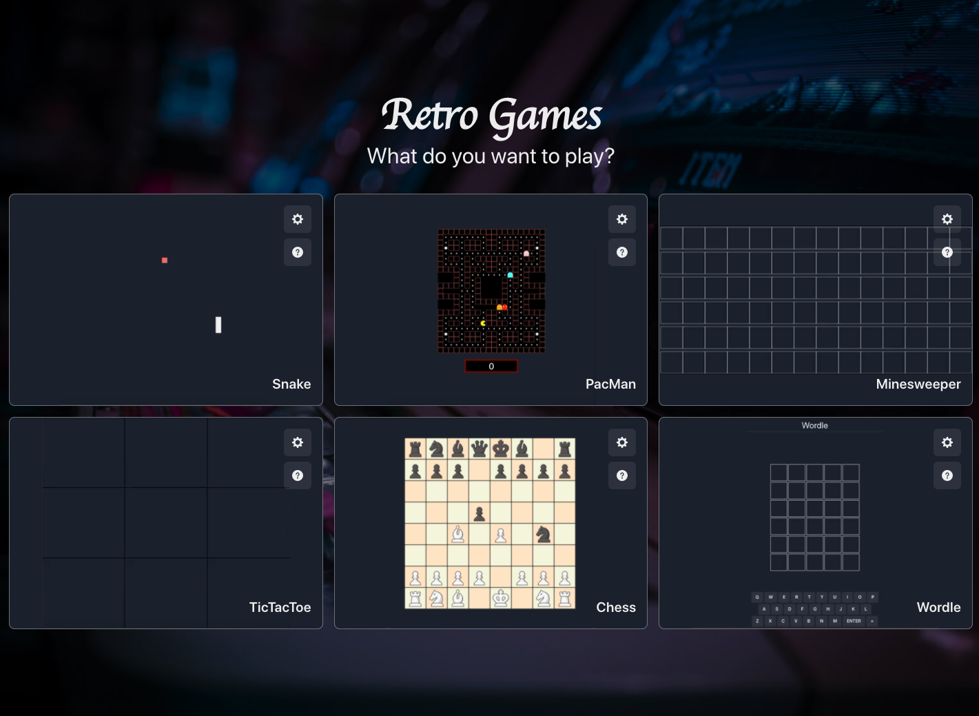 Retro Games app